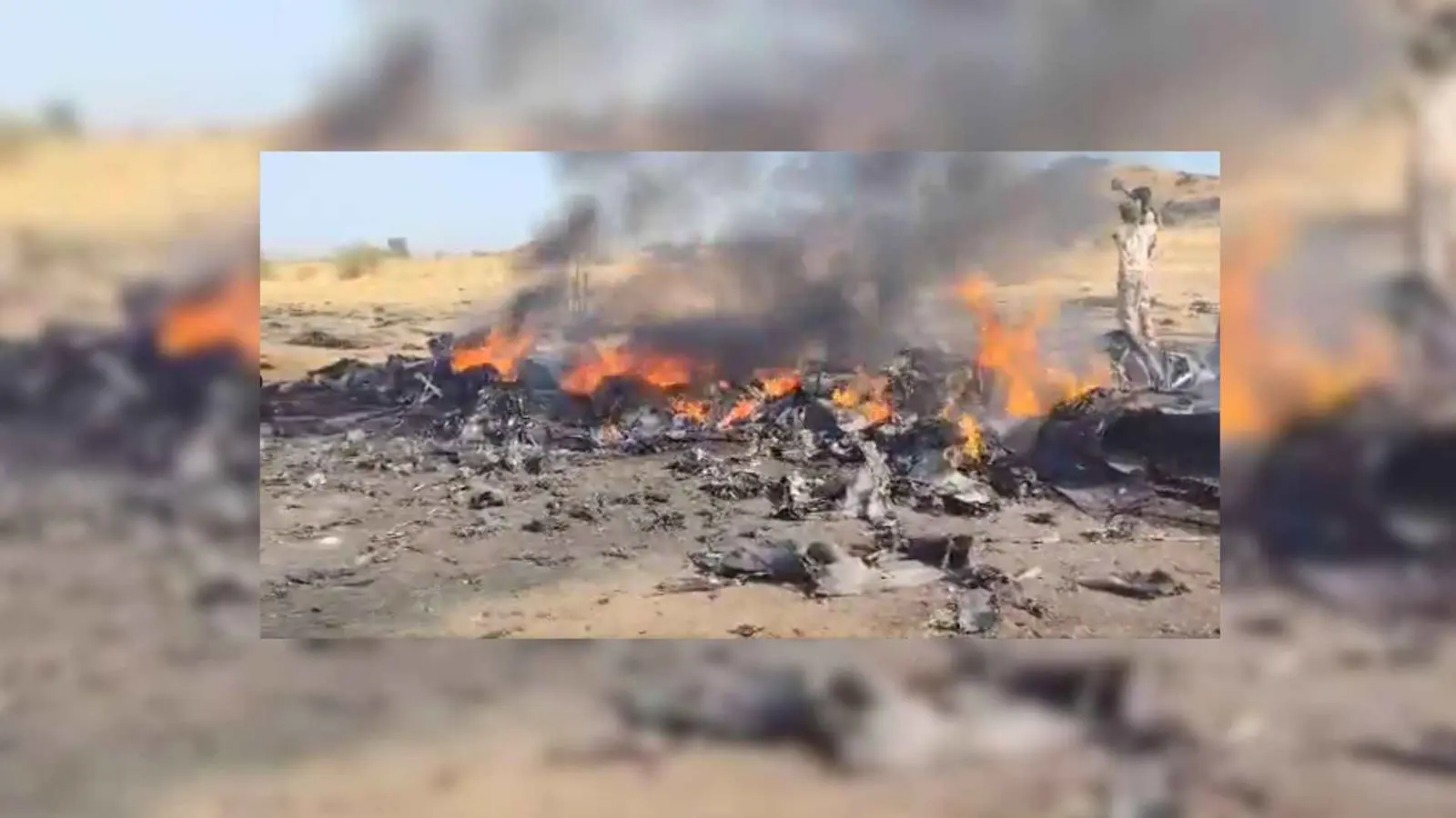 صورة من فيديو نشرته قوات الدعم السريع للطائرة