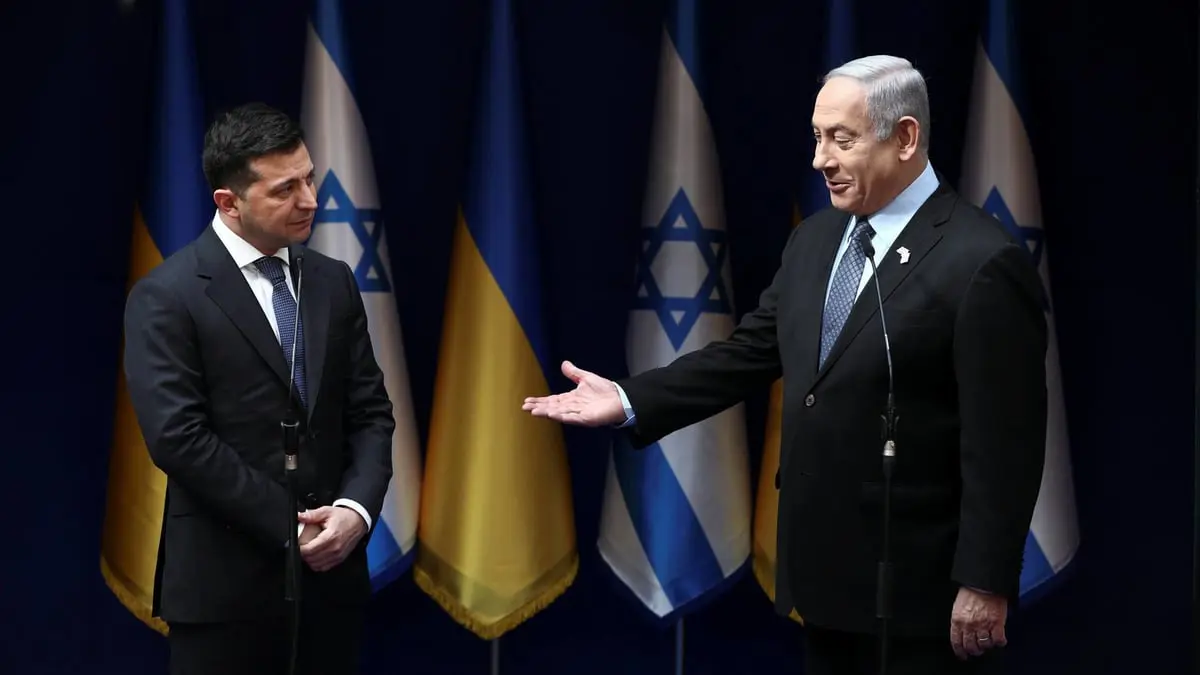 زيلينسكي يناقش مع نتنياهو الدعم الإسرائيلي لكييف 
