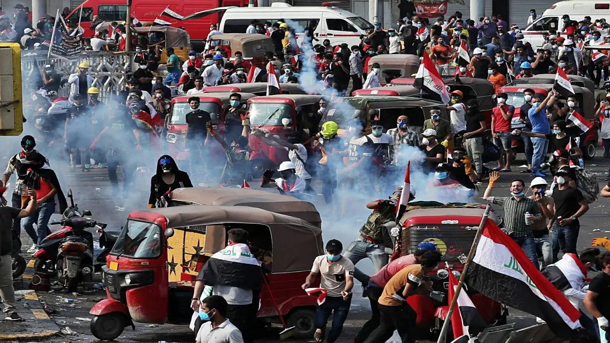 مقتل وإصابة 9 متظاهرين قرب ساحة التحرير وسط بغداد