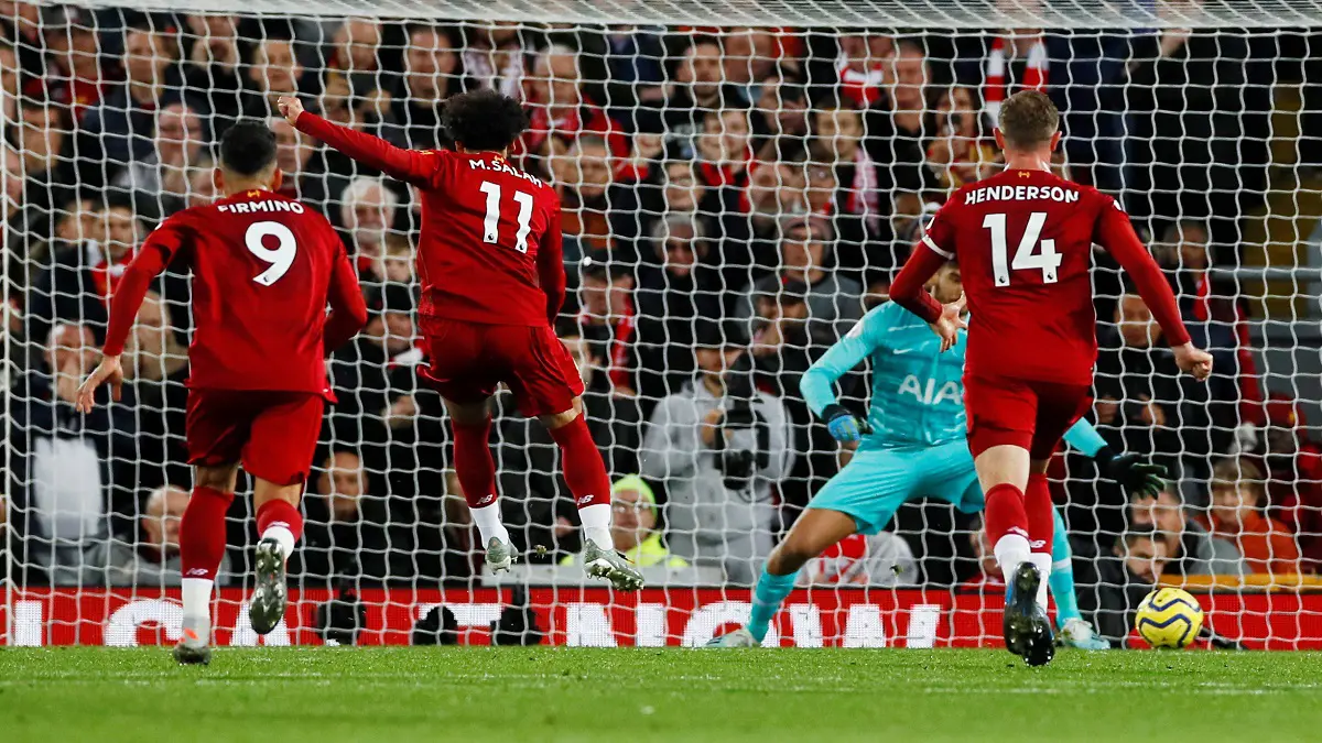 هدف محمد صلاح خلال مباراة ليفربول وتوتنهام (فيديو)