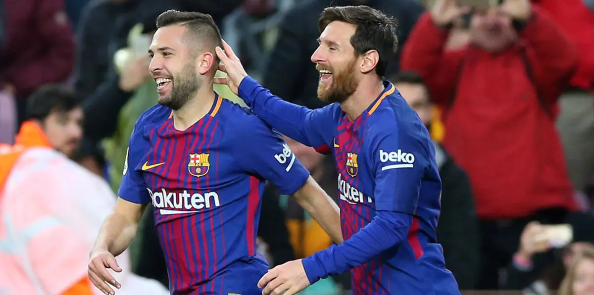جوردي ألبا مدافع نادي برشلونة يعتذر عن حركته المسيئة تجاه جماهير ريال سوسيدا