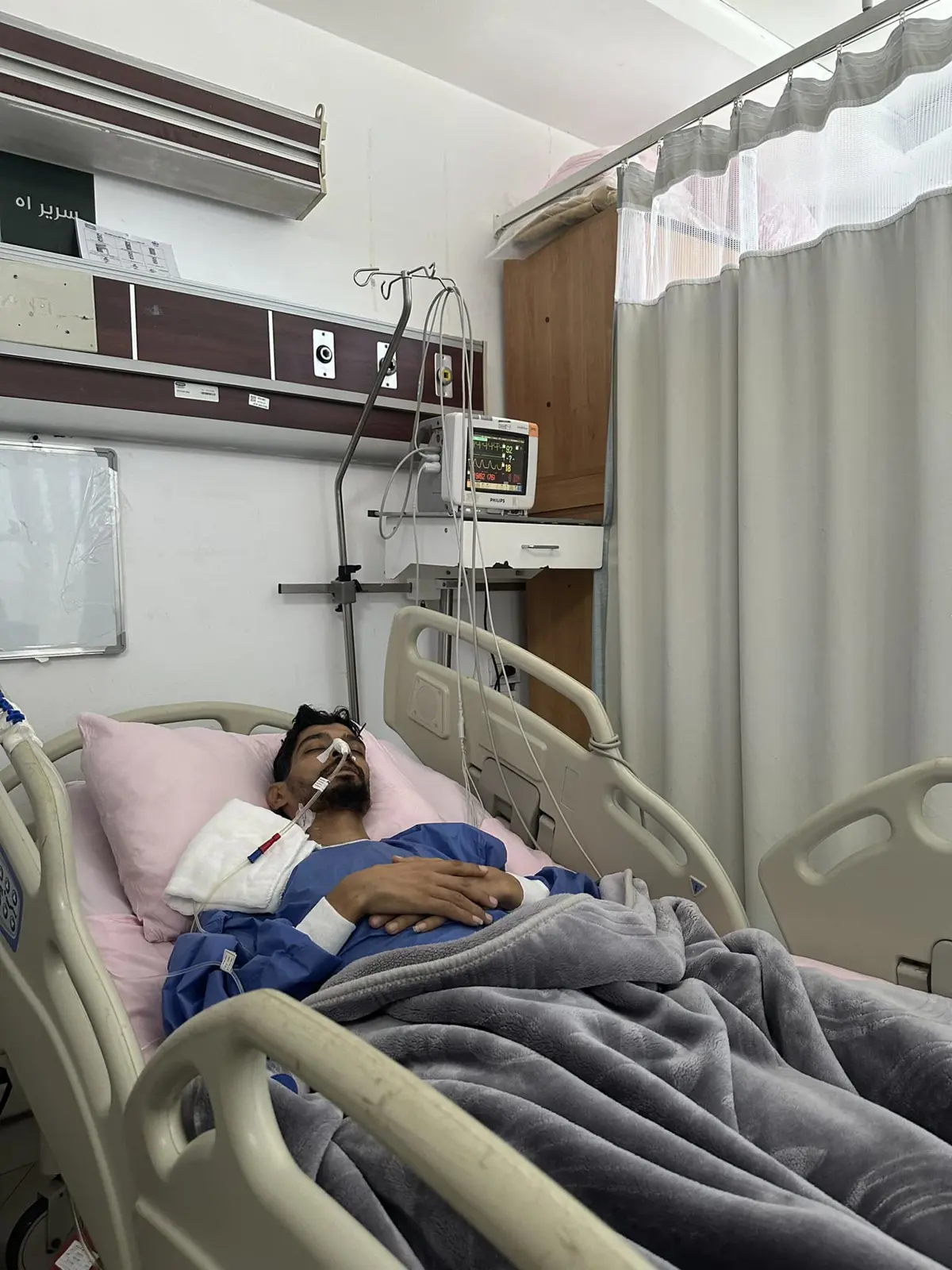 إبراهيم شيكا في المستشفى