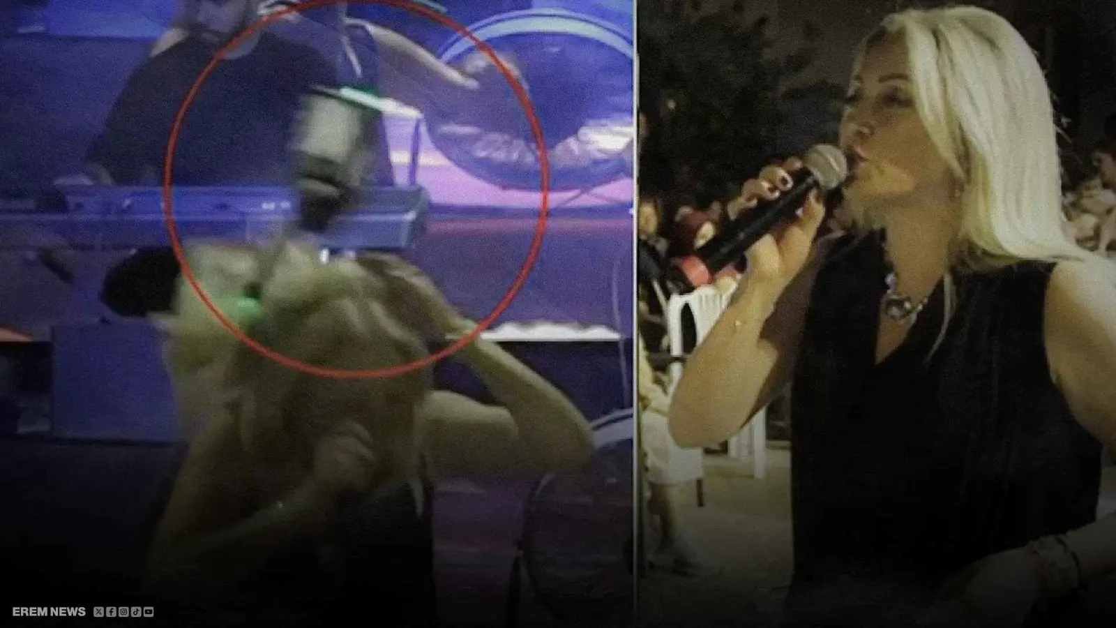 درون تستهدف رأس مغنية تركية.. والأخيرة تكمل الغناء (فيديو)