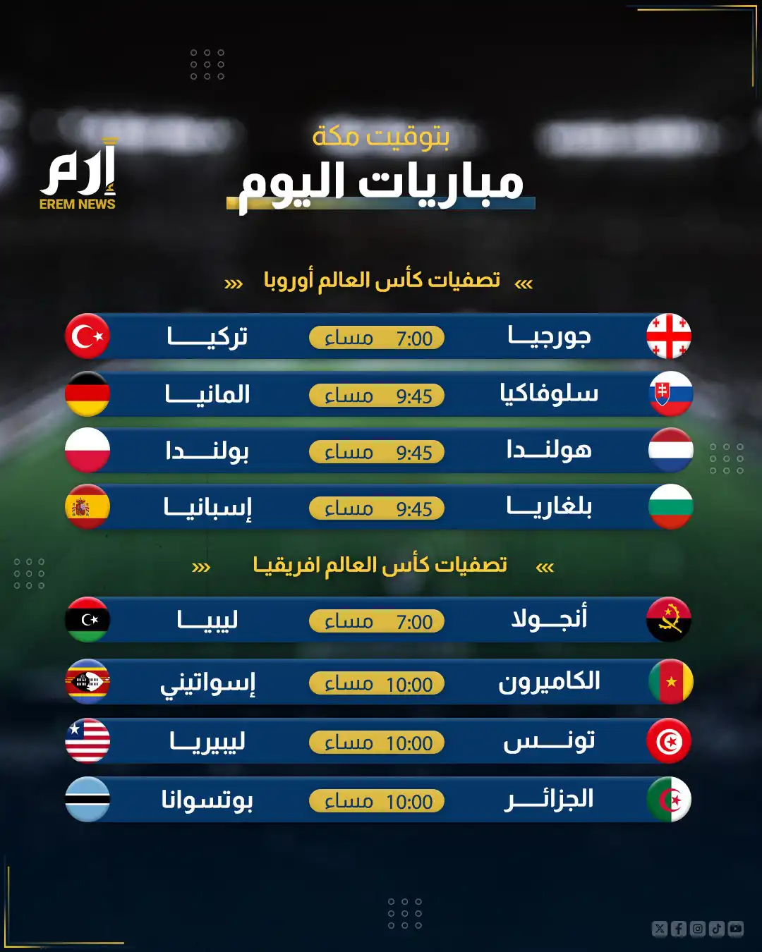 مواعيد مباريات الخميس