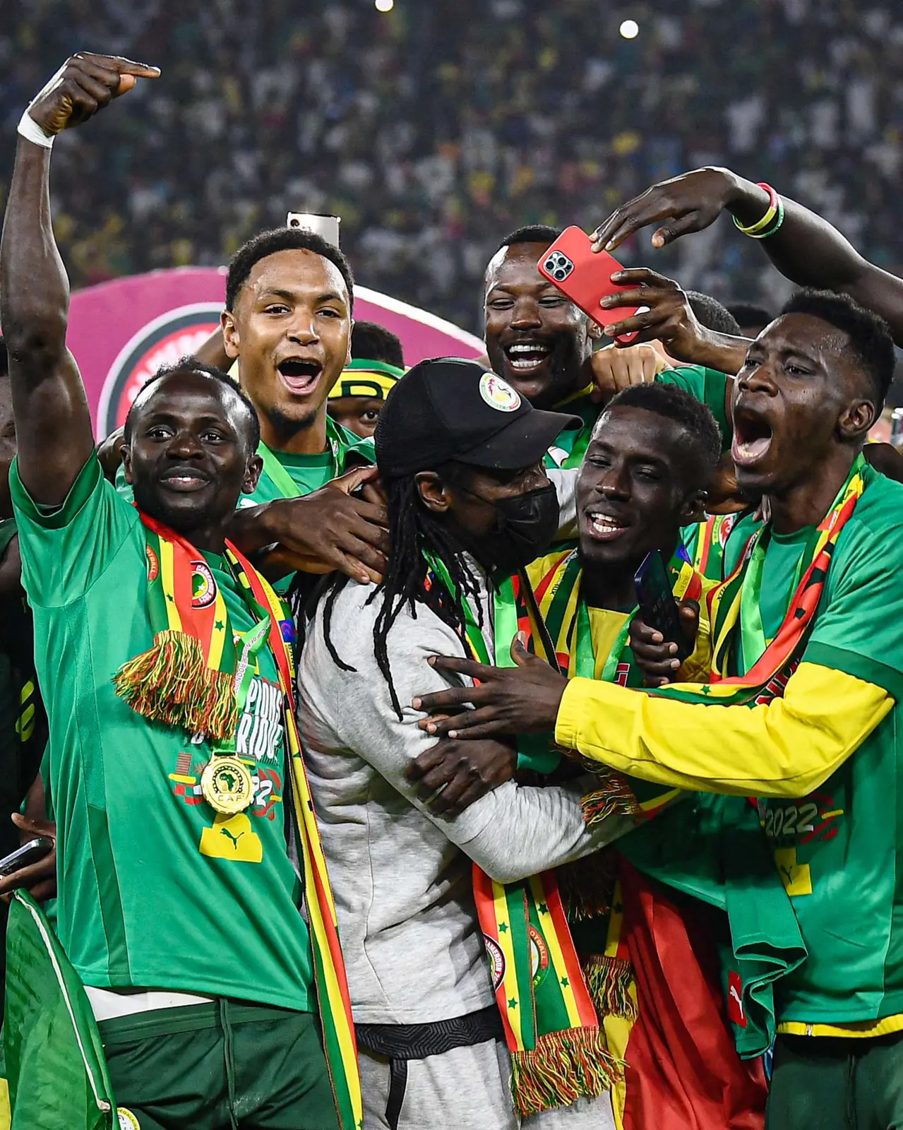 السنغال أثناء التتويج بكأس أمم إفريقيا 2022