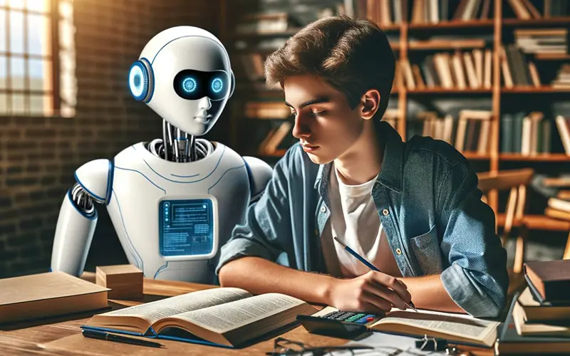 تعبيرية عن استخدام الذكاء الاصطناعي في الدراسة