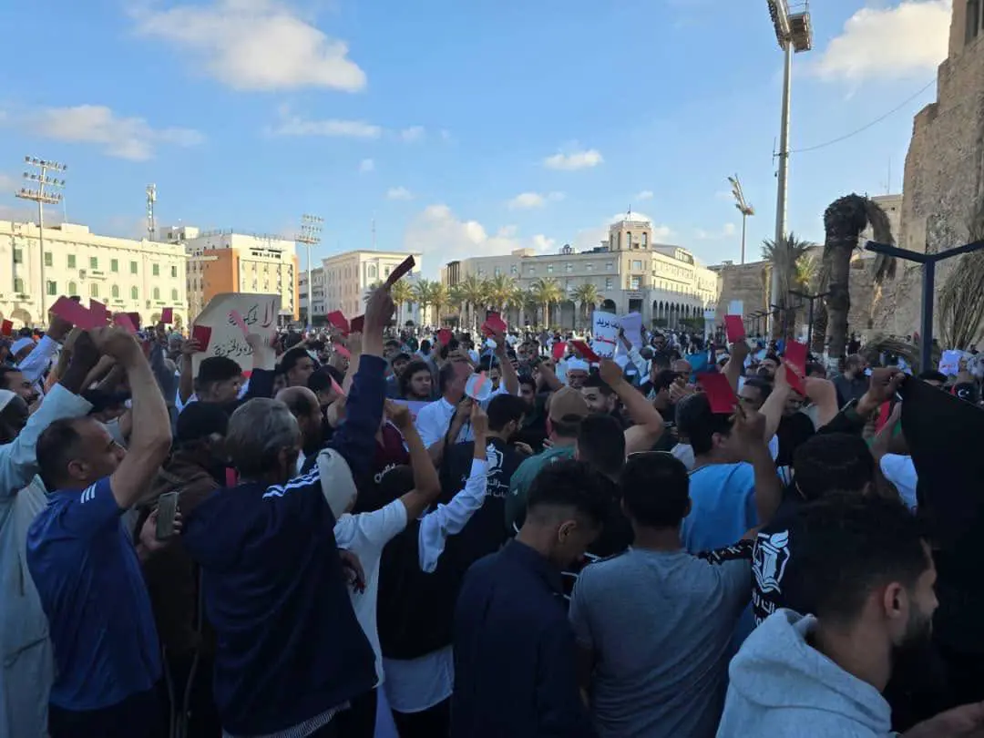 من تظاهرات اليوم في العاصمة الليبية طرابلس