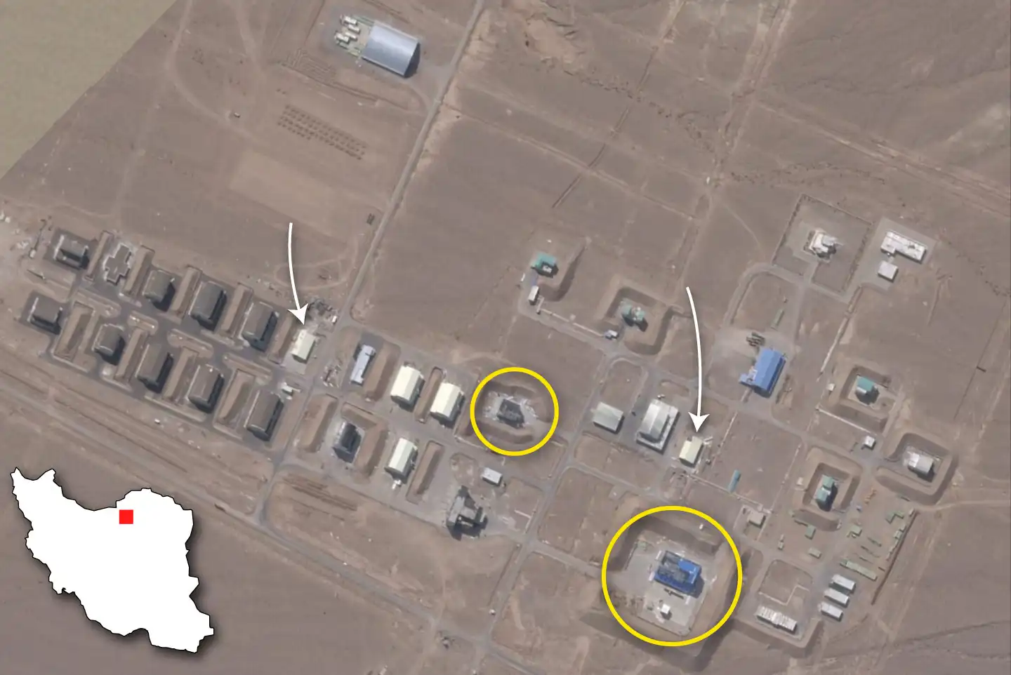 صورة أقمار صناعية تظهر ترميم مواقع صاروخية في إيران