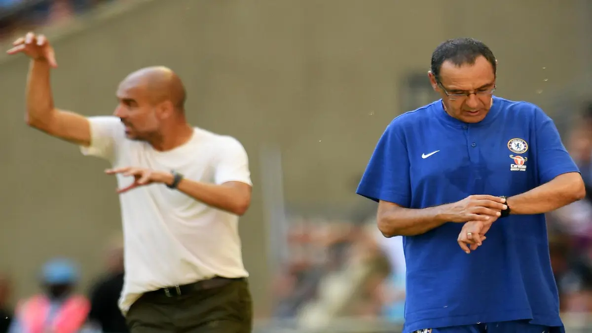 مباراة مانشستر سيتي وتشيلسي.. ساري يتأهب وغوارديولا "حذر" قبل نهائي كأس الرابطة الإنجليزية