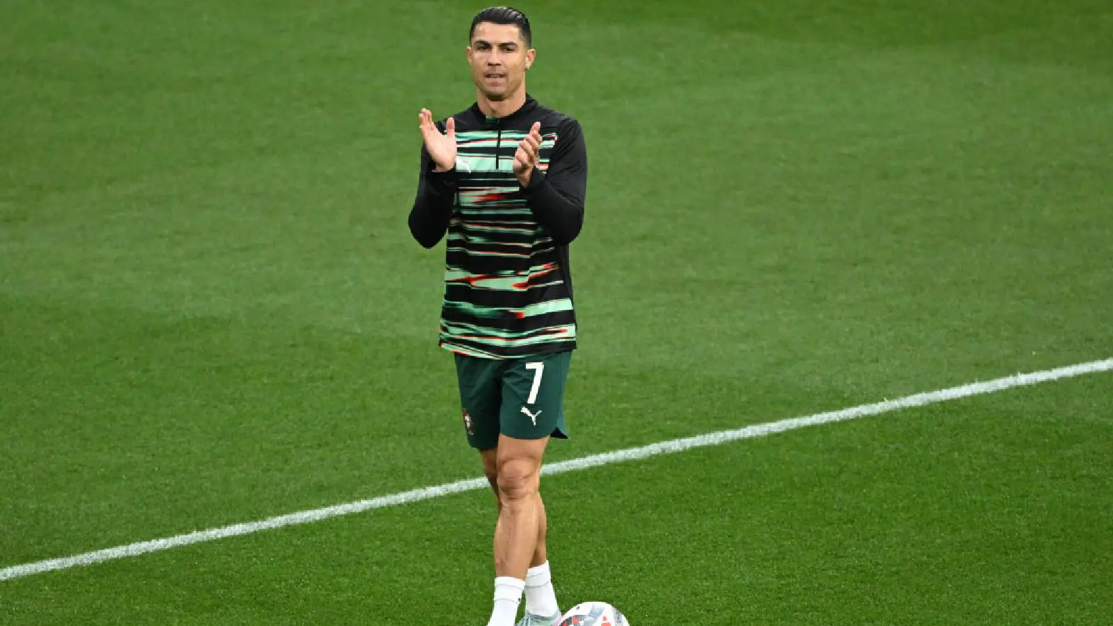 كريستيانو رونالدو في تدريبات منتخب البرتغال
