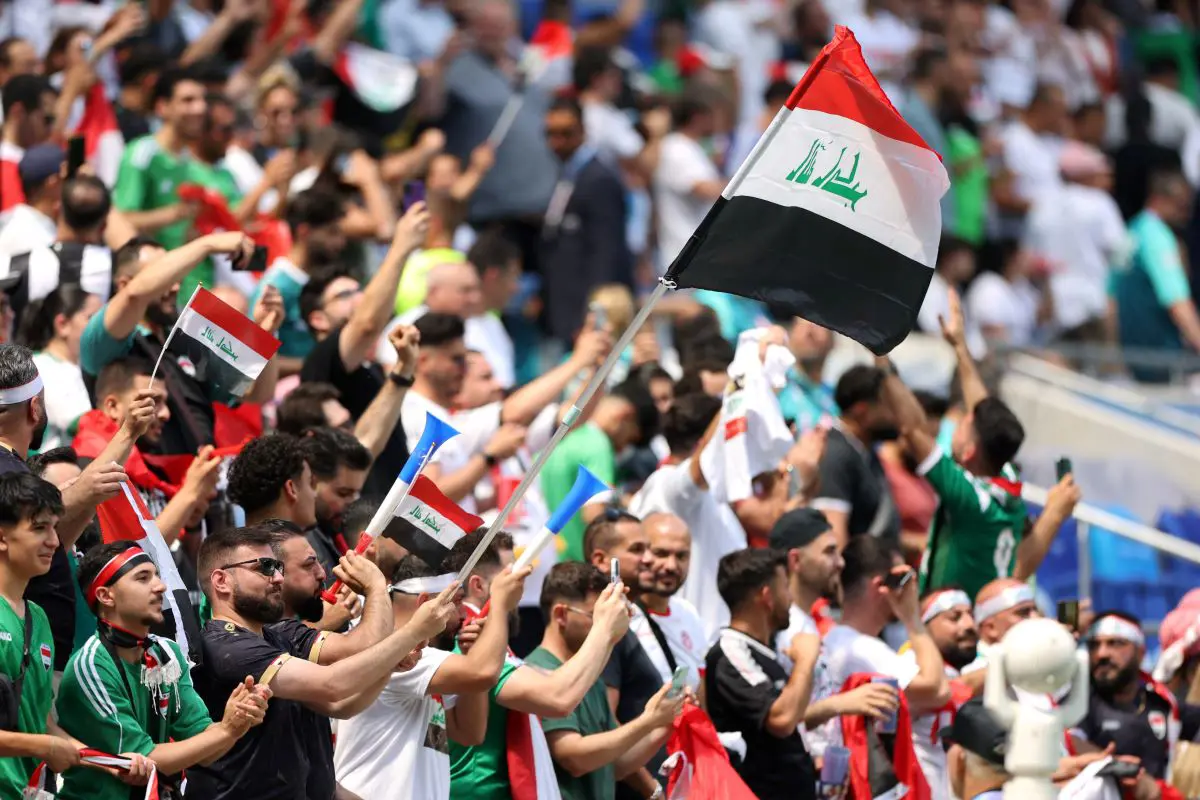 فرحة الجماهير العراقية بهدف التعادل