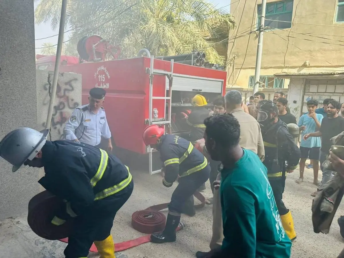 اندلاع حريق كبير في مستشفى بمحافظة بابل العراقية (صور وفيديو)