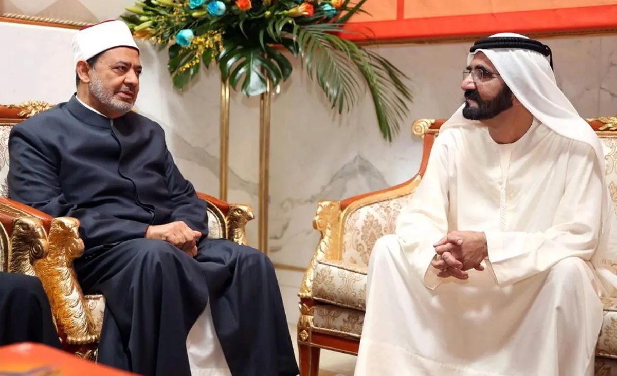 محمد بن راشد يستقبل شيخ الأزهر