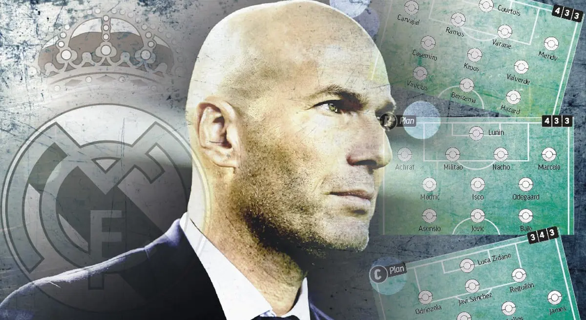 زين الدين زيدان يملك 3 تشكيلات لفريق ريال مدريد (شاهد)