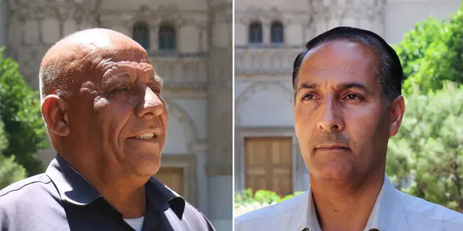 شاهين شاهين يميناً ومحمود الخطيب يساراً