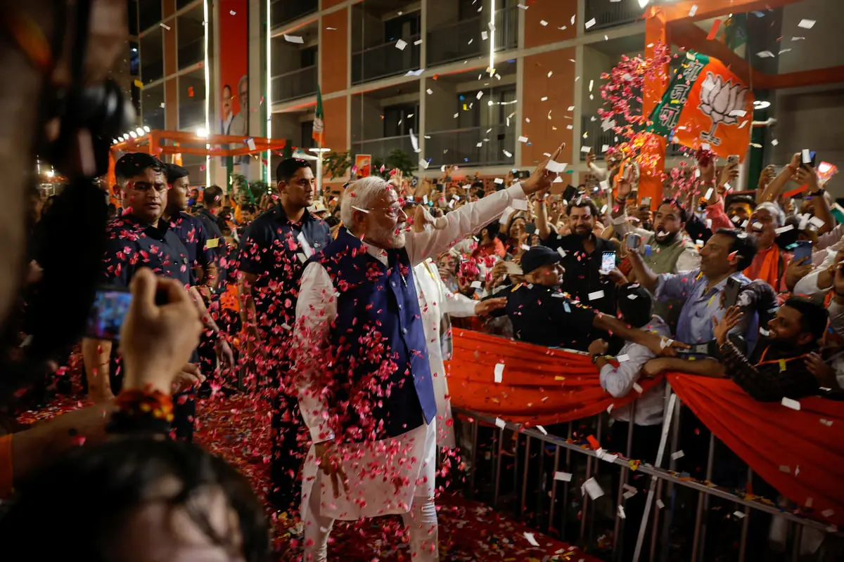 مودي يعلن فوز التحالف الحاكم بالانتخابات العامة في الهند