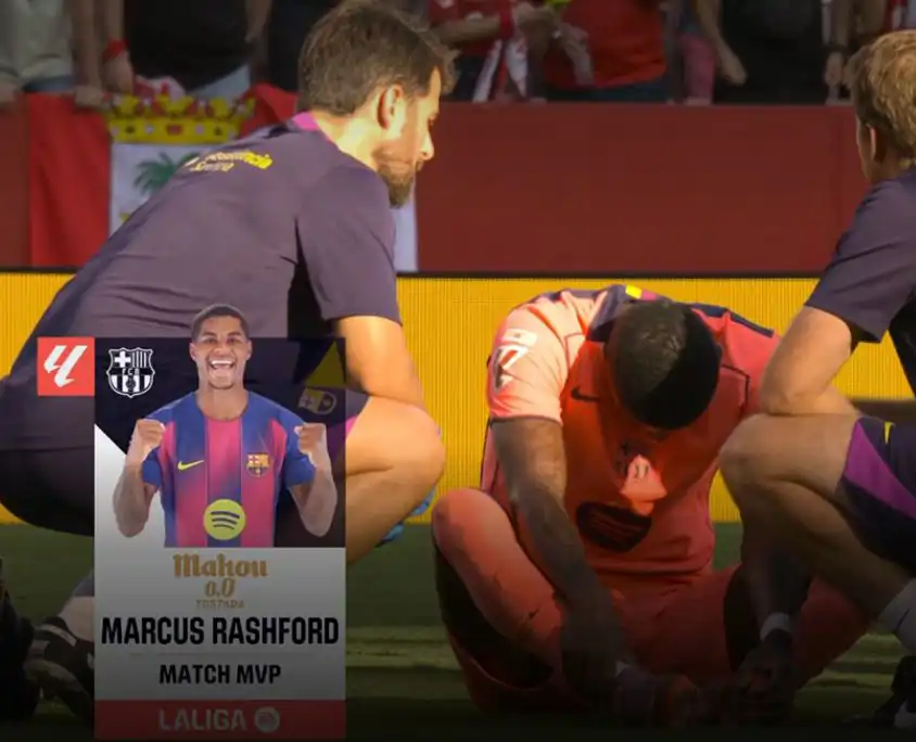 هل فاز ماركوس راشفورد بجائزة رجل مباراة برشلونة وإشبيلية 