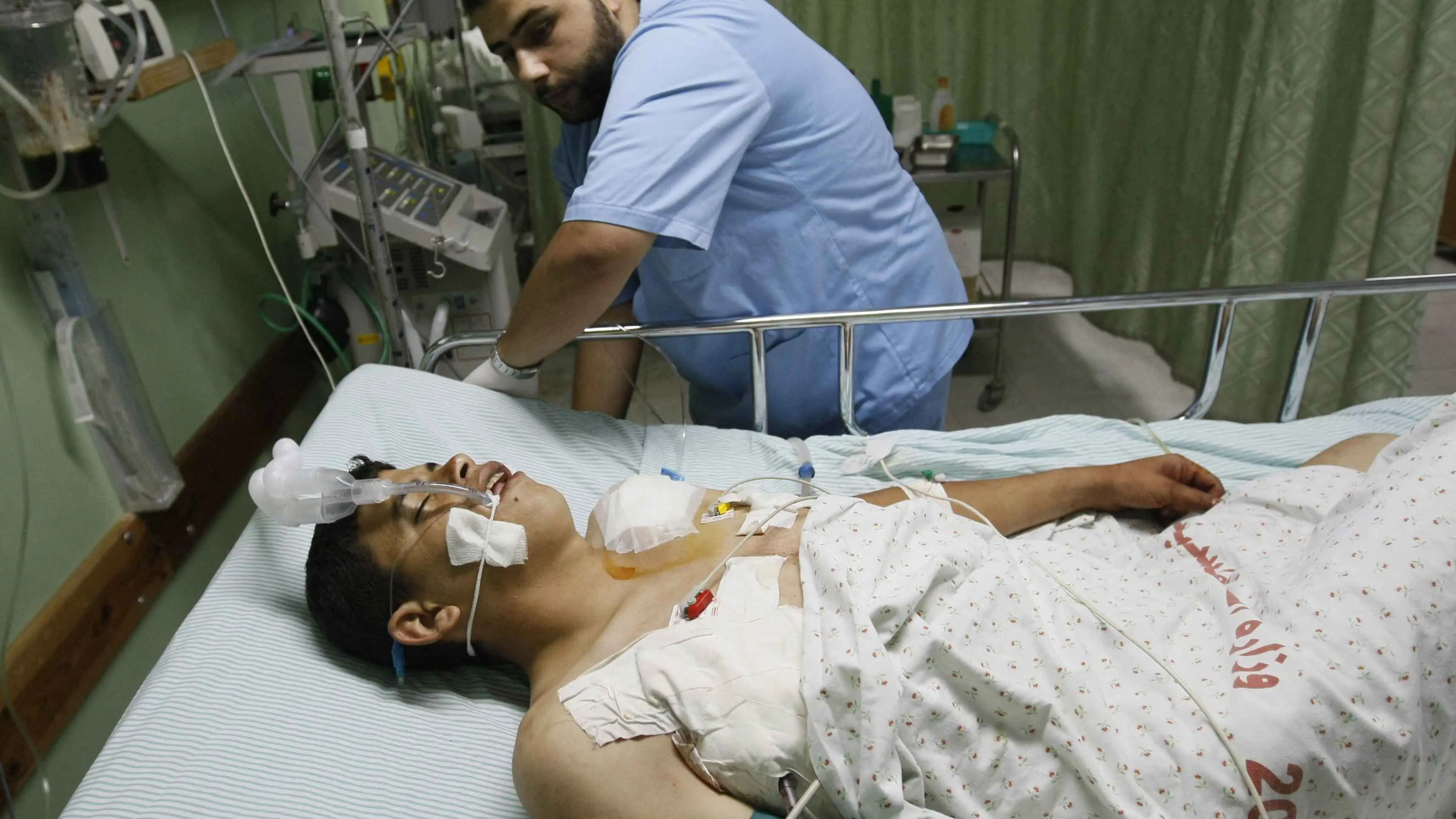أحد الجرحى في غزة
