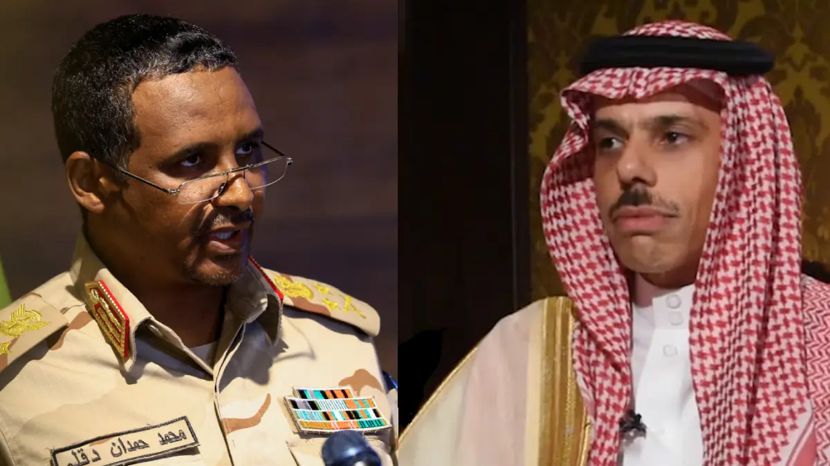 وزير خارجية السعودية يبحث مع "حميدتي" سبل رفع معاناة الشعب السوداني