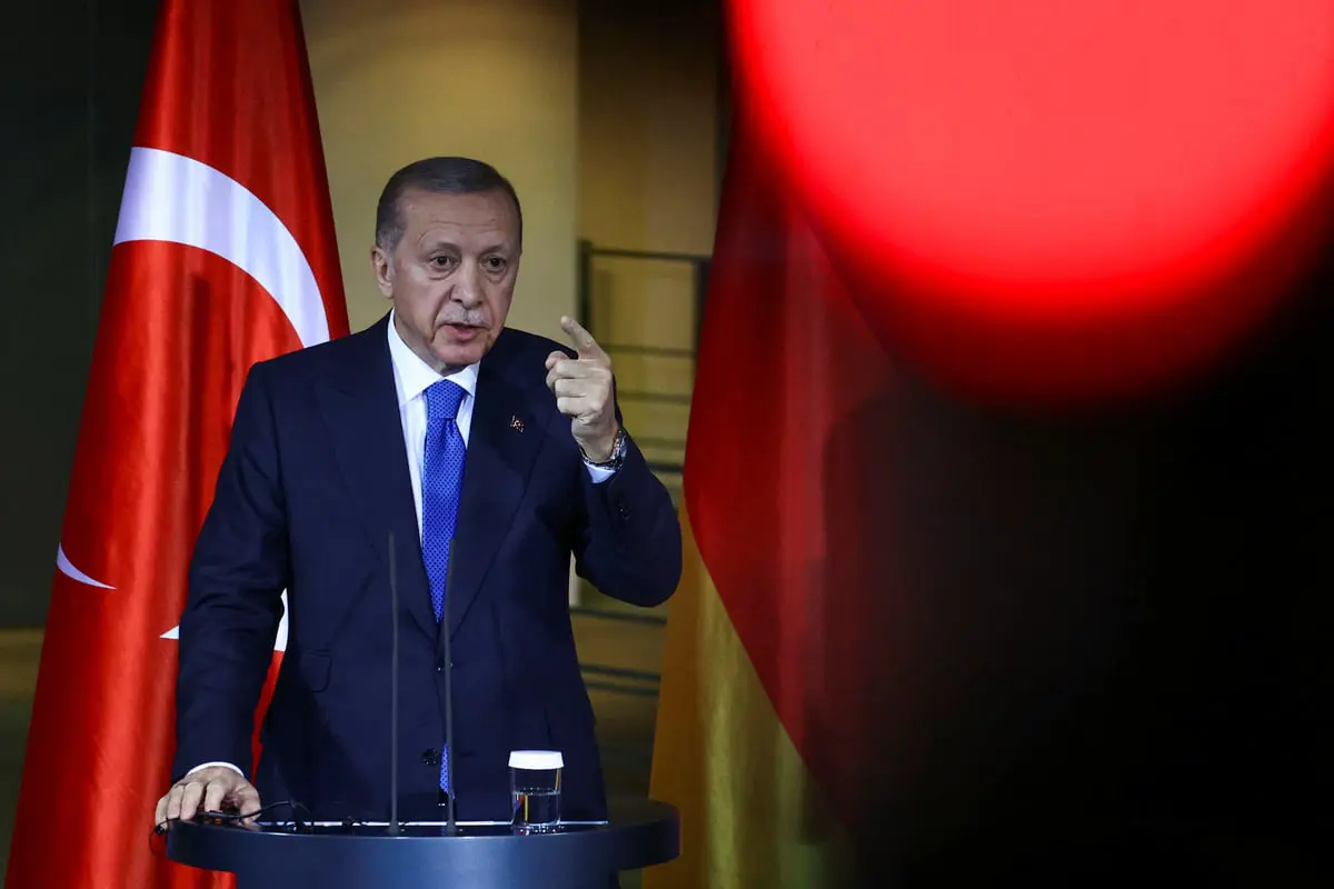 أردوغان ينتقد دعم ألمانيا لإسرائيل بحربها في غزة بـ"تصريح ناري"