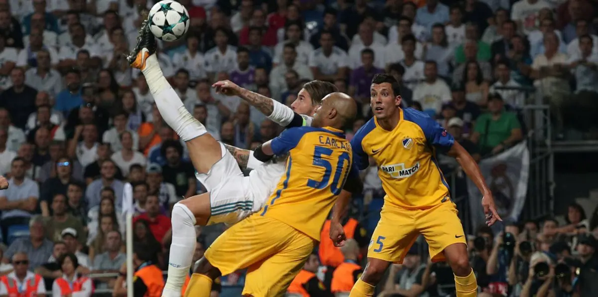 مباراة ريال مدريد وأبويل.. سيرجيو راموس يسجل من مقصية مذهلة (فيديو)