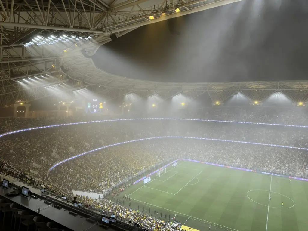 ملعب الجوهرة بمدينة جدة خلال مباراة الاتحاد والأهلي