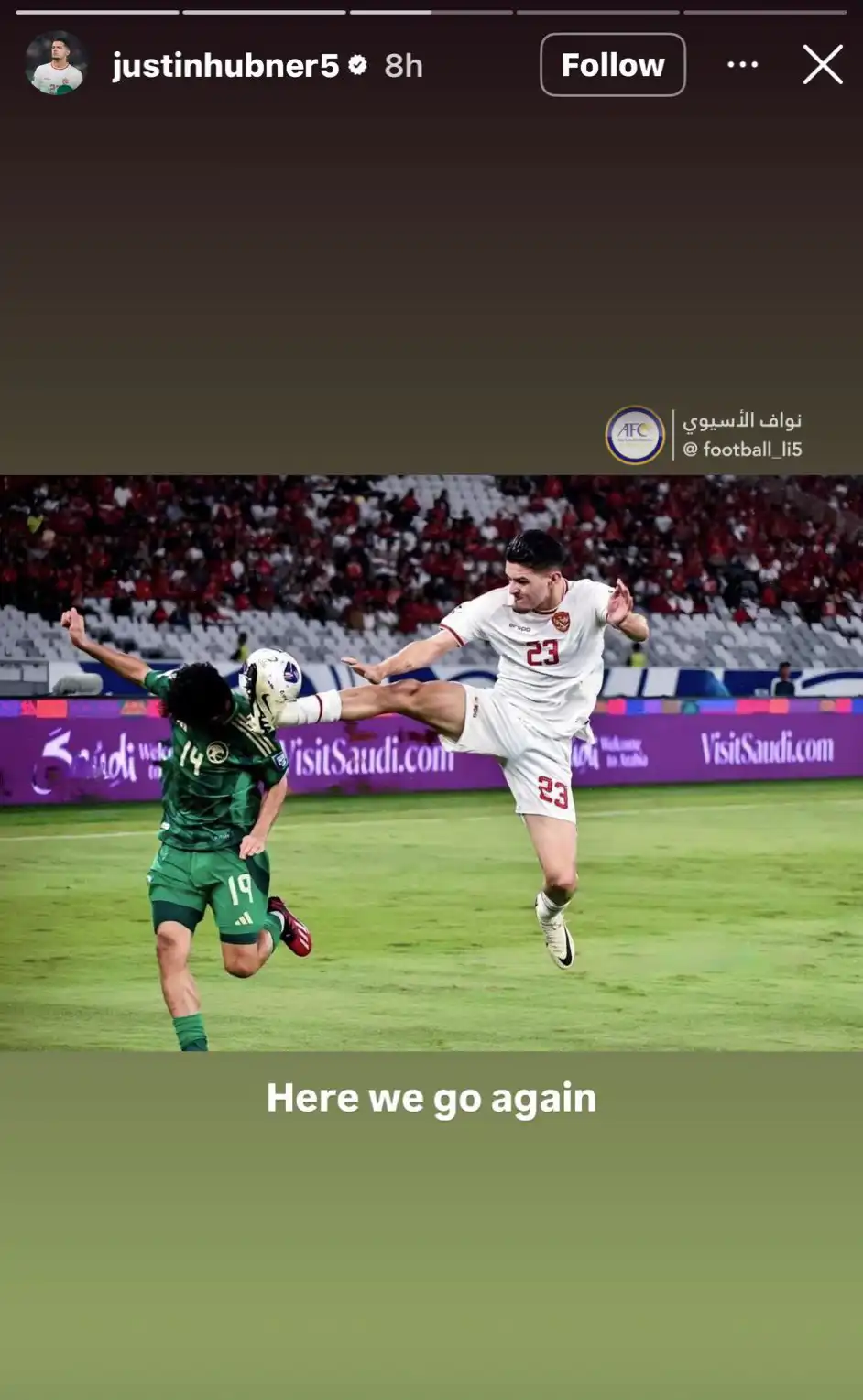 رسالة لاعب إندونيسيا
