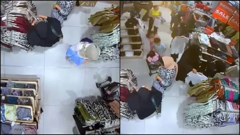 لقطة من كاميرا مراقبة للسارقات