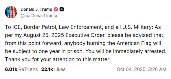 منشور الرئيس الأمريكي