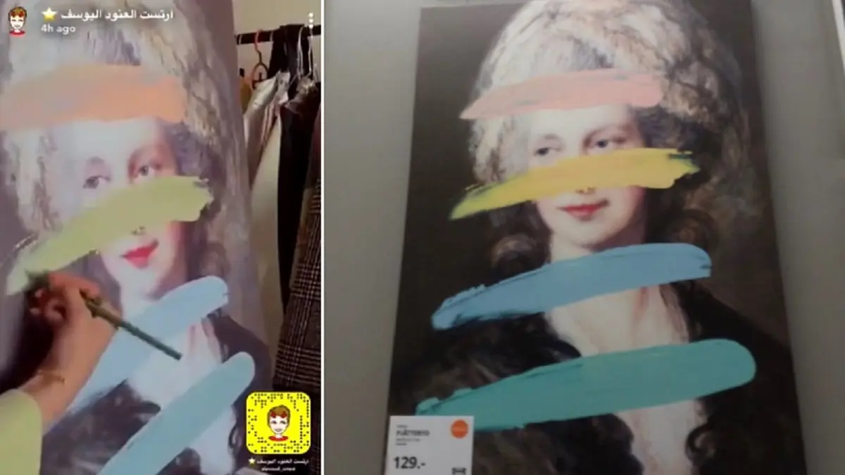 سعوديون يسخرون من العنود اليوسف بعد ادعائها رسم لوحة فنية (فيديو)