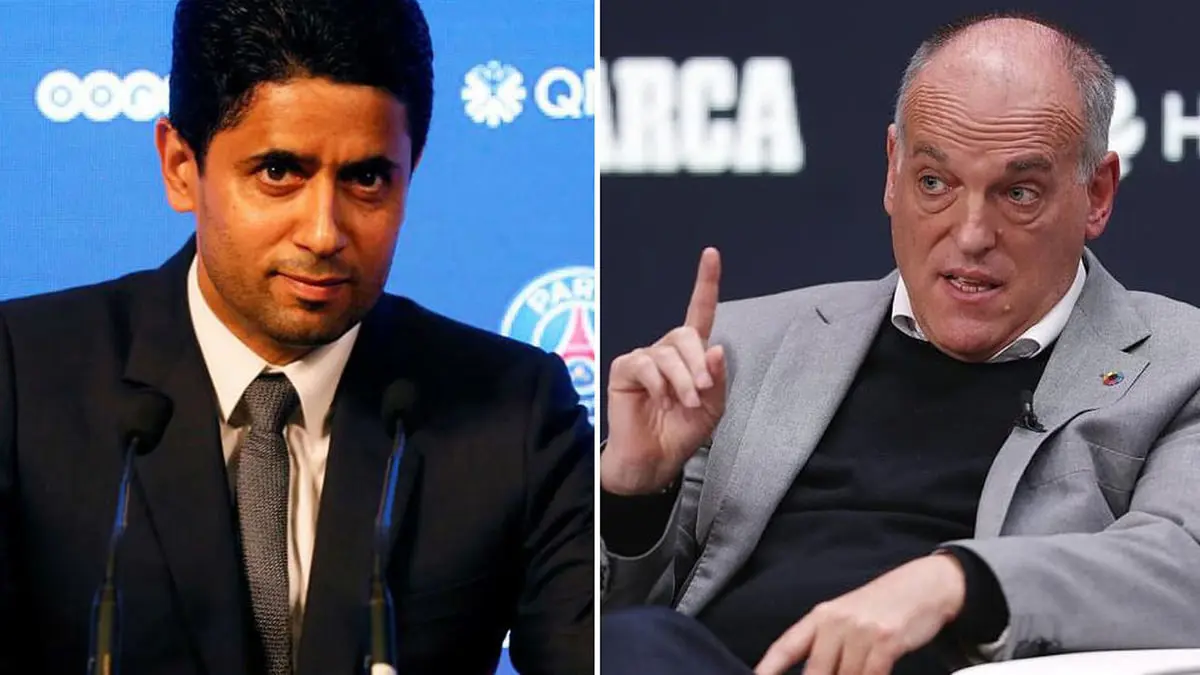 تيباس رئيس رابطة الدوري الإسباني يرد على انتقادات ناصر الخليفي لبرشلونة