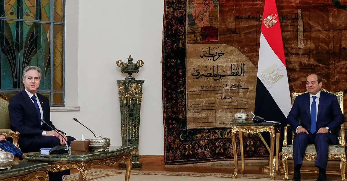الرئيس المصري يلتقي بلينكن في القاهرة