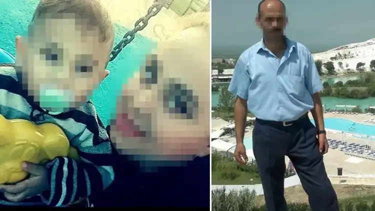 الطفل الضحية مع أمه وصديقها