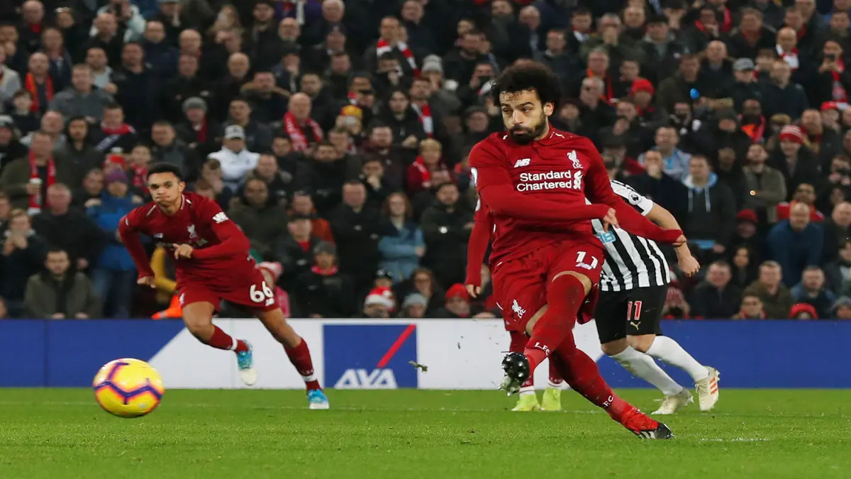 هدف محمد صلاح خلال مباراة ليفربول ونيوكاسل في الدوري الإنجليزي (فيديو)