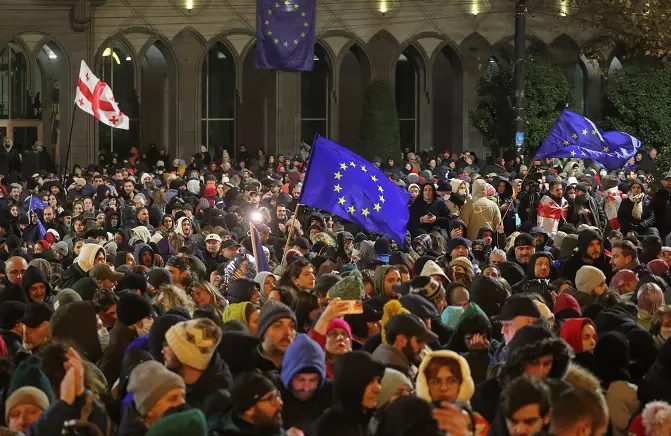 متظاهرون في العاصمة الجورجية