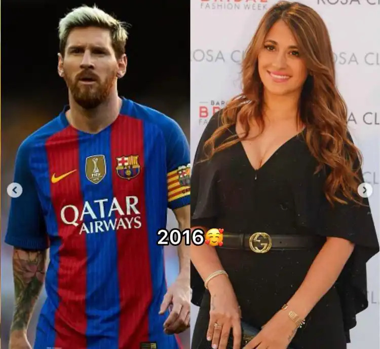ليونيل ميسي وزوجته أنتونيلا