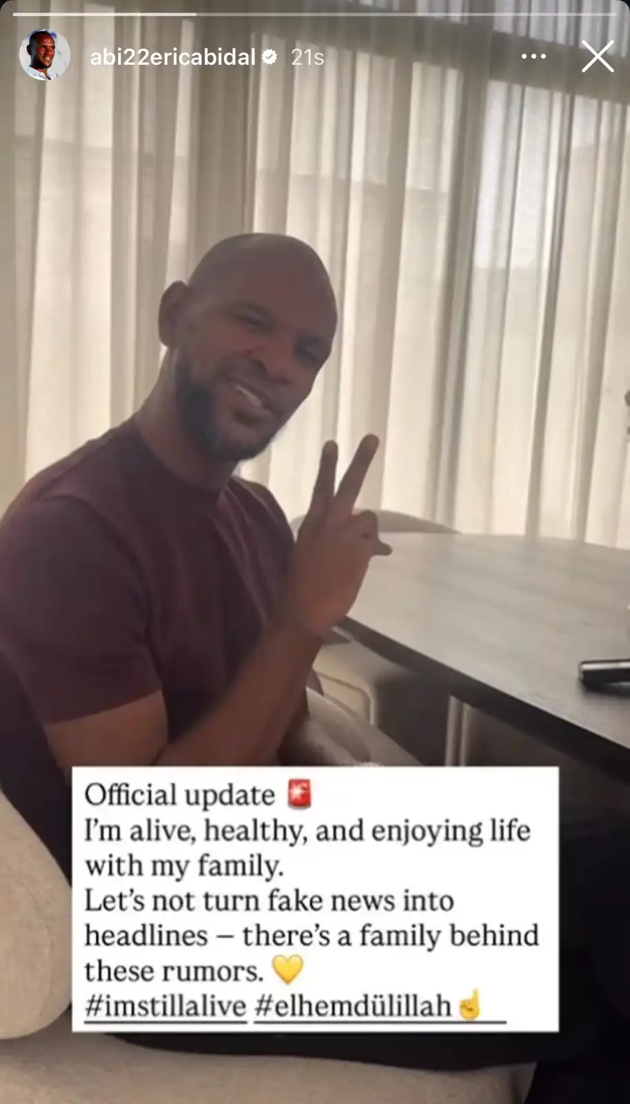 رد إيريك أبيدال