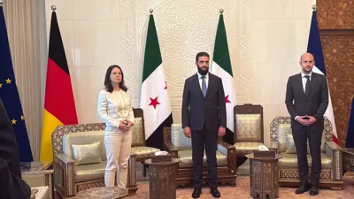 وزيرا خارجية فرنسا وألمانيا خلال لقاء مع الشرع