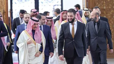 وزير الخارجية السعودي مع أحمد الشرع