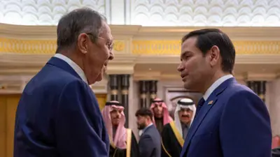 روبيو ولافروف خلال لقاء سابق بالرياض