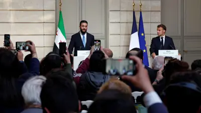 الشرع وماكرون في مؤتمر صحفي