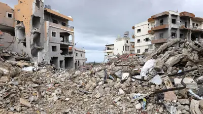 دمار ببلدة قانا جنوب لبنان نتيجة قصف إسرائيلي