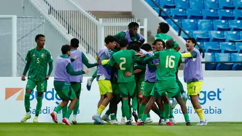 فرحة لاعبي المنتخب السعودي للشباب