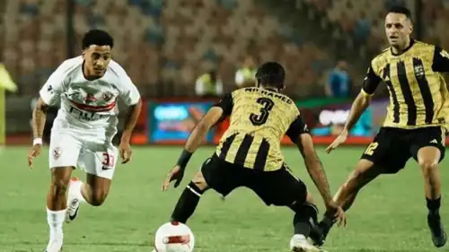 خوان ألفينا في مباراة الزمالك والمقاولون