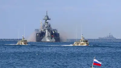 سفن حربية روسية في بحر البلطيق