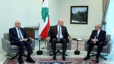 بري وسلام في لقاء مع الرئيس اللبناني