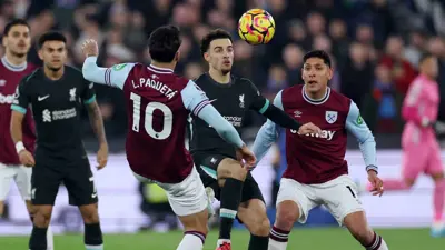 مباراة وست هام يونايتد وليفربول في الدوري الإنجليزي