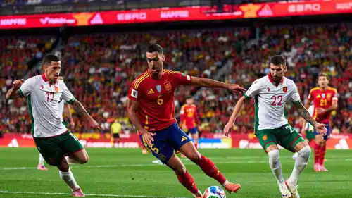 من مباراة إسبانيا وبلغاريا