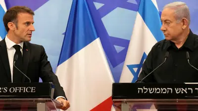 لقاء سابق بين ماكرون ونتنياهو