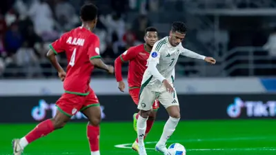 من مباراة السعودية وعمان